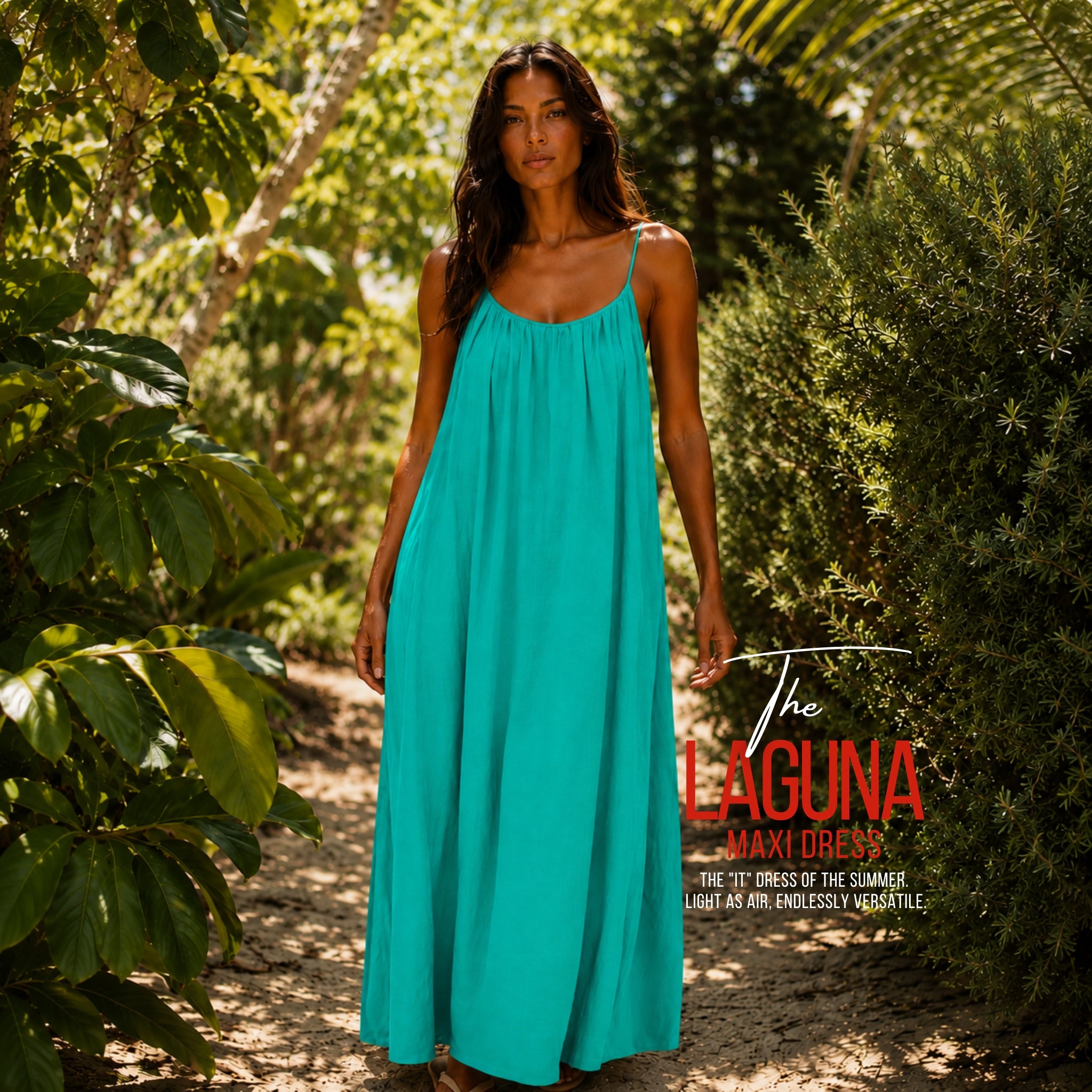 green print bridesmaid dress Lavetir A-Line V-Neck Half Sleeves Floral Dresses With Pockets & Split Side 2026 Collection 2210 Color:IVY FLORAL PRINT Lace Up Dark Blue Denim Midi